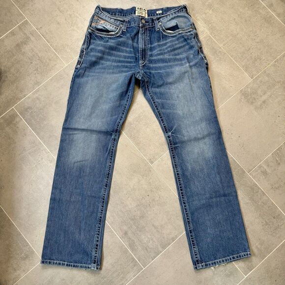 Ariat M4 Coltrane Jeans Men 36x36 Durango Relaxed Boot Cut Blue Western - Picture 2 of 16